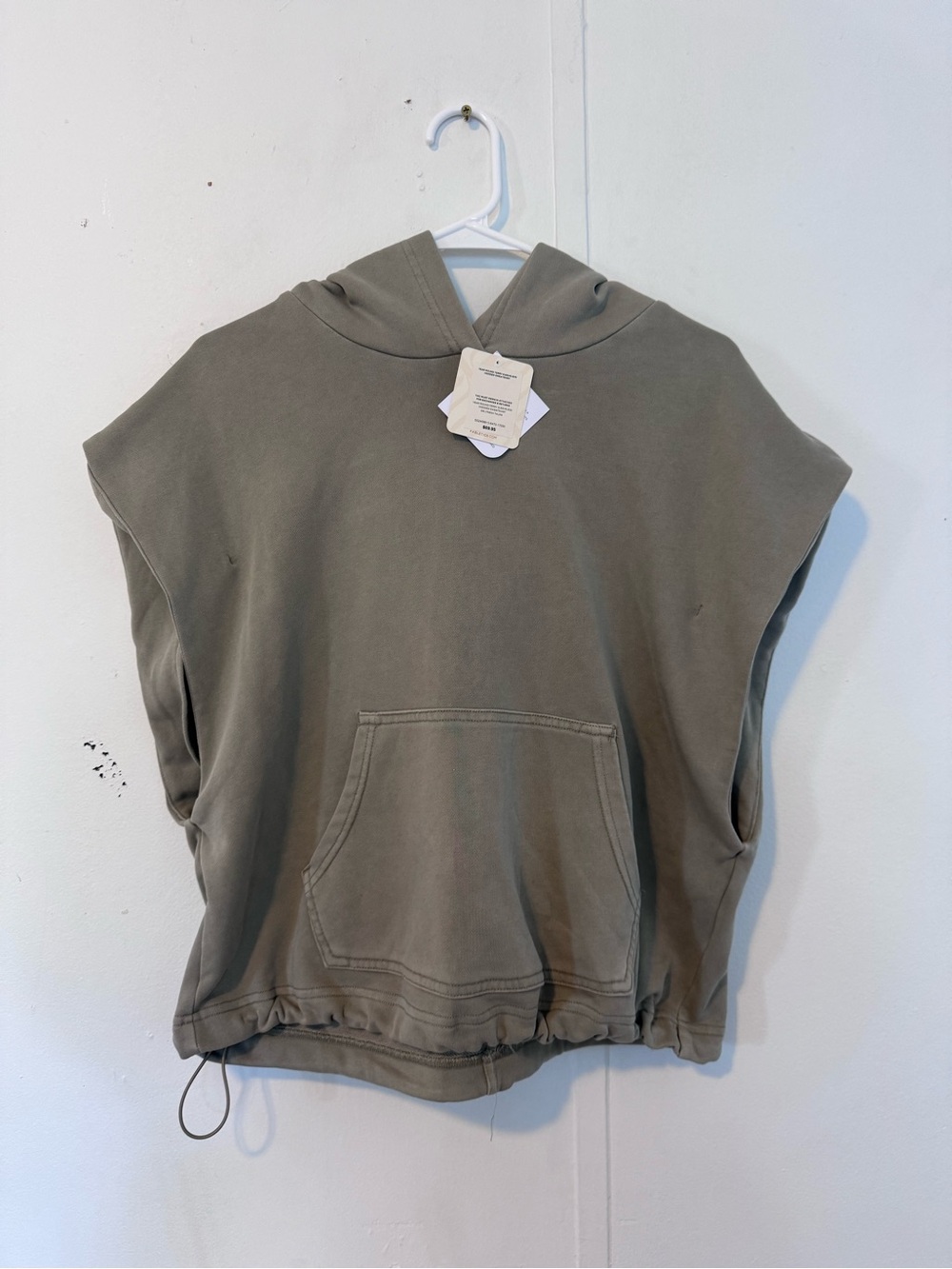 Fabletics Sleeveless Hooded Sweatshirt in Olive